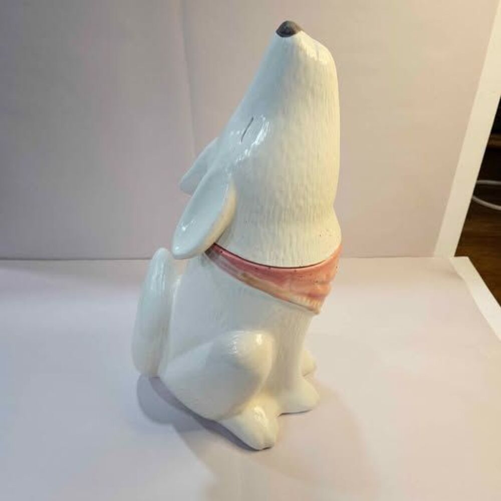 Vintage Ceramic Howling Coyote Cookie Jar